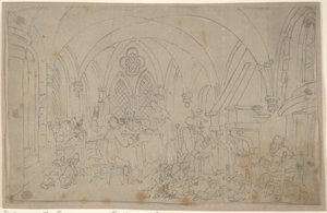 Dr. Syntax a vysloužilí lovci lišek od Thomas Rowlandson