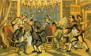 "Dr Syntax v ohrožení" od Thomas Rowlandson