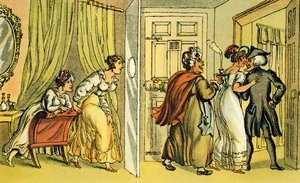 "Doktor Syntax ve špatné ubytovně" od Thomas Rowlandson