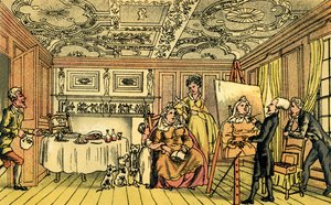 „Dr Syntax maluje portrét“ od Thomas Rowlandson