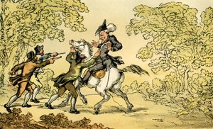 "Doktor Syntax zastavil piráti silnic" od Thomas Rowlandson