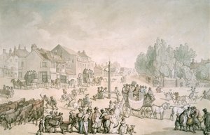 Elephant and Castle, Southwark, Londýn, c1805-c1820 od Thomas Rowlandson