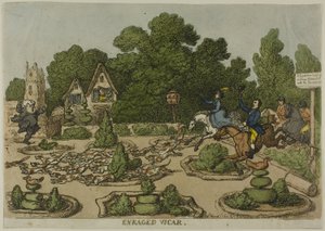 Rozzuřený vikář z Miseries of Human Life od Thomas Rowlandson