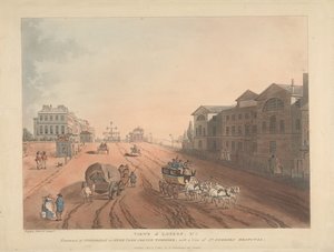 Vstup na Piccadilly nebo silnici Hyde Park Corner Turnpike (č. 1) od Thomas Rowlandson