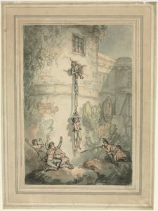 Útěk francouzských zajatců od Thomas Rowlandson