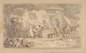 Zemědělská scéna, 1780-1827. od Thomas Rowlandson
