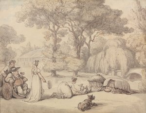 Krmení káčátek od Thomas Rowlandson