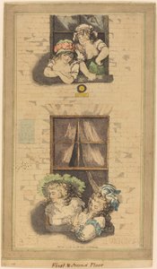 První a druhé patro od Thomas Rowlandson