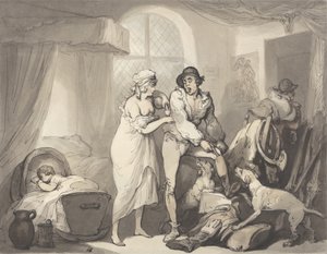 Čtyři hodiny na venkově, cca 1788-90 (grafit, pero, inkoust a akvarel na papíře) od Thomas Rowlandson