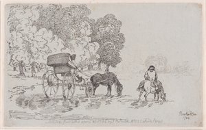 Čtyřkolové lehátko od Thomas Rowlandson