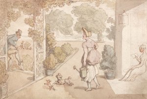 Zahradničení od Thomas Rowlandson