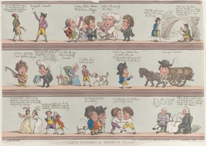 Groteskní hranice pro pokoje a sály, [20. října 1800], dotisk., [20. října 1800], dotisk. od Thomas Rowlandson