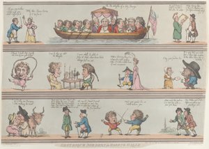 Groteskní hranice pro pokoje a sály, [29. října 1800], dotisk., [29. října 1800], dotisk. od Thomas Rowlandson