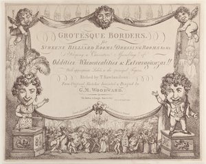 Groteskní okraje pro plátna, kulečníkové herny, šatny atd., 1799-1800., 1799-1800. od Thomas Rowlandson