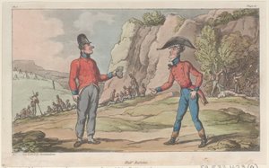 Poloviční dávky, z Vojenských dobrodružství Johnnyho Newcome, 1815., 1815. od Thomas Rowlandson