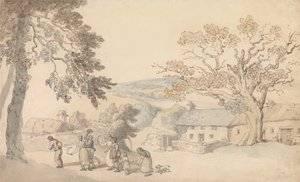 Vyjíždějící kombajny od Thomas Rowlandson