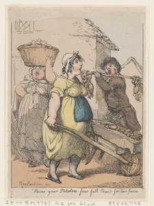 Tady jsou vaše brambory, čtyři plné libry za dvě pence, 1811., 1811. od Thomas Rowlandson