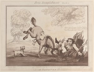 Horse Accomplishments, Skica 12: A Vaulter !!, 1. srpna 1799., 1. srpna 1799. od Thomas Rowlandson