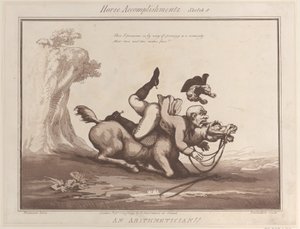 Horse Accomplishments, Skica 8: An Arithmetician!!, 1. srpna 1799, 1. srpna 1799. od Thomas Rowlandson