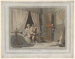 House Breakers, tisk Thomas Molten, 1791 (ručně kolorovaná rytina) od Thomas Rowlandson