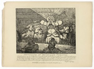 Imitace a divadlo Drury-Lane z Boswellovy cesty po Hebridách od Thomas Rowlandson