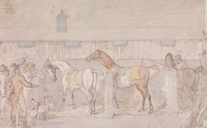 Interiér stáje od Thomas Rowlandson