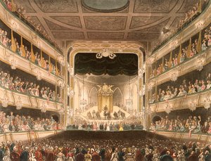 Interiér divadla Covent Garden, Londýn, 1808 od Thomas Rowlandson