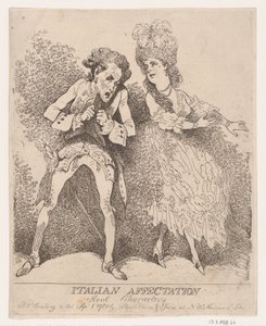 Italská náklonnost, skutečné postavy, 1. září 1780, 1. září 1780. od Thomas Rowlandson