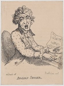 Italský zpěvák, duben 1808., duben 1808. od Thomas Rowlandson
