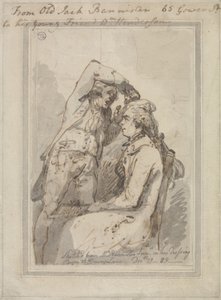 John Bannister ve své šatně na Drury Lane od Thomas Rowlandson