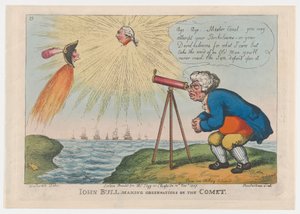 John Bull dělá pozorování na kometě, 10. listopadu 1807, 10. listopadu 1807. od Thomas Rowlandson