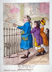 „John Rosedale, námořník, vystavovatel haly nemocnice Greenwich“, 1807 od Thomas Rowlandson