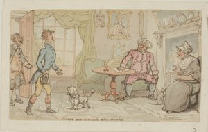 Johnny Safe se vrátil k mamince od Thomas Rowlandson