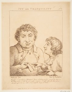 Radost s klidem Le Brun Travested aneb karikatury vášní, 21. ledna 1800. od Thomas Rowlandson