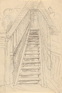 Budova krále Viléma, schody vedoucí do Velkého sálu od Thomas Rowlandson