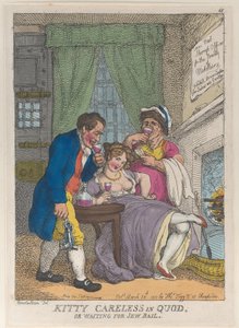 Kitty Careless in Quod nebo Waiting for Žid Bail, 28. března 1811, 28. března 1811. od Thomas Rowlandson