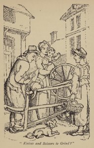 Nože a nůžky na broušení? od Thomas Rowlandson