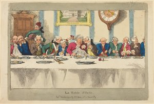 Stravování v penzionu od Thomas Rowlandson