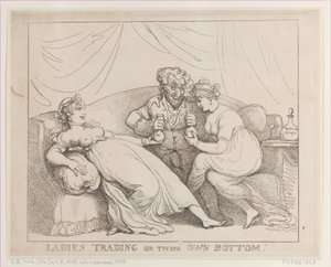 Dámy obchodující na svém dně, 5. října 1810., 5. října 1810. od Thomas Rowlandson