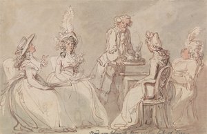 Dámy u čaje od Thomas Rowlandson