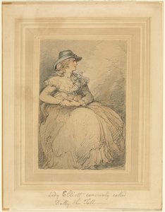 Lady Elliot, běžně nazývaná Dolly The Tall od Thomas Rowlandson