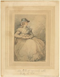 Lady Elliot, běžně nazývaná Dolly The Tall, 17751827. od Thomas Rowlandson