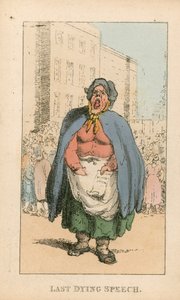 Poslední umírající řeč (kolorovaná rytina) od Thomas Rowlandson