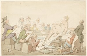 Postavte se v Somerset House od Thomas Rowlandson
