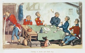 Naučte se kouřit a pít grog. 1815 od Thomas Rowlandson
