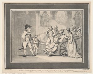 Poručík Bowling hájí věc mladého Roryho u svého dědečka, 12. května 1800, 12. května 1800. od Thomas Rowlandson