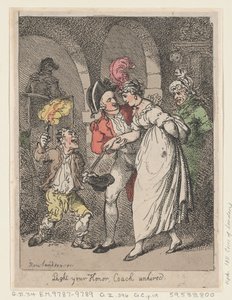Zapalte svou čest, trenér nenajatý, 1811., 1811. od Thomas Rowlandson