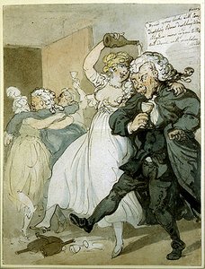 Láska a zákon (akvarel na papíře) od Thomas Rowlandson