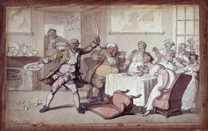 Šílenství u jídelního stolu od Thomas Rowlandson