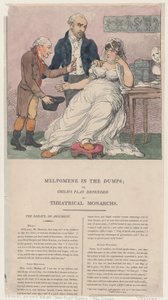 Melpomene na skládkách aneb Dětská hra bráněná divadelními panovníky, 1804., 1804. od Thomas Rowlandson